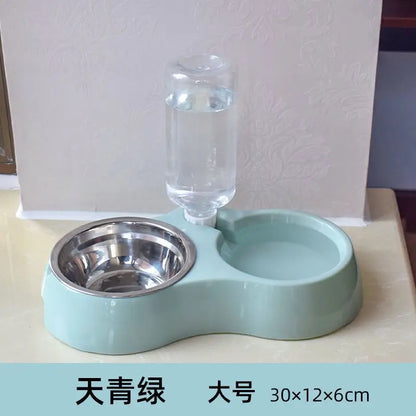 Dog Feeder Cat Automatic Feeding Water Bowl Transparent Pet Food Storage Dispenser Container Puppy Kitten Accessories