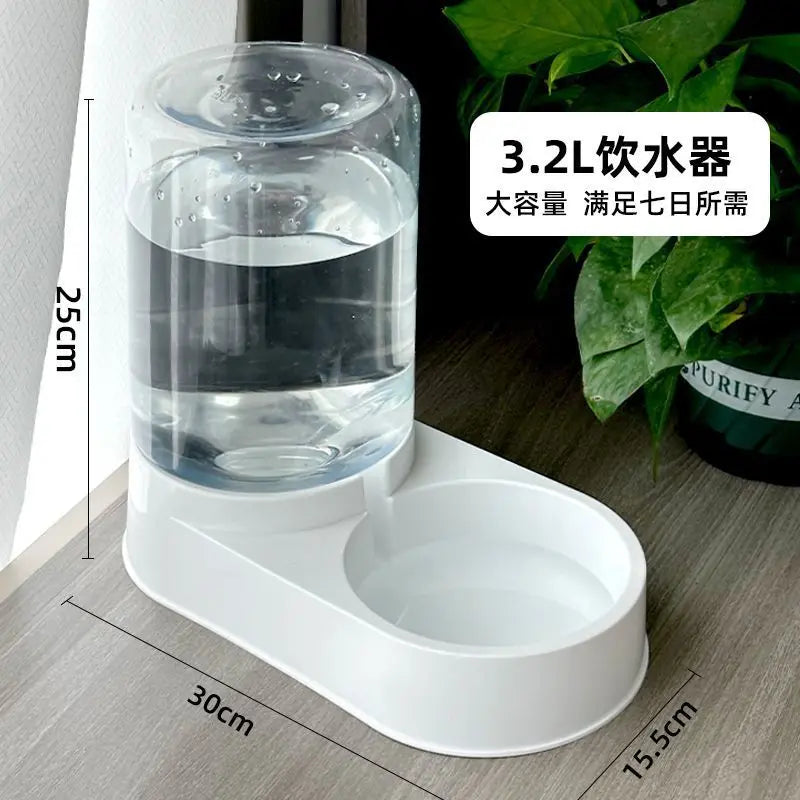 Dog Feeder Cat Automatic Feeding Water Bowl Transparent Pet Food Storage Dispenser Container Puppy Kitten Accessories