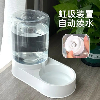 Dog Feeder Cat Automatic Feeding Water Bowl Transparent Pet Food Storage Dispenser Container Puppy Kitten Accessories
