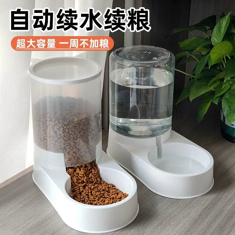 Dog Feeder Cat Automatic Feeding Water Bowl Transparent Pet Food Storage Dispenser Container Puppy Kitten Accessories
